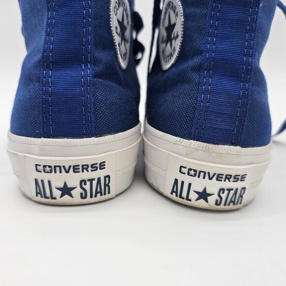 Converse Chuck Taylor II Lunarlon Blue Canvas High Top Sneakers Trainers, 5.5 - Picture 10 of 16